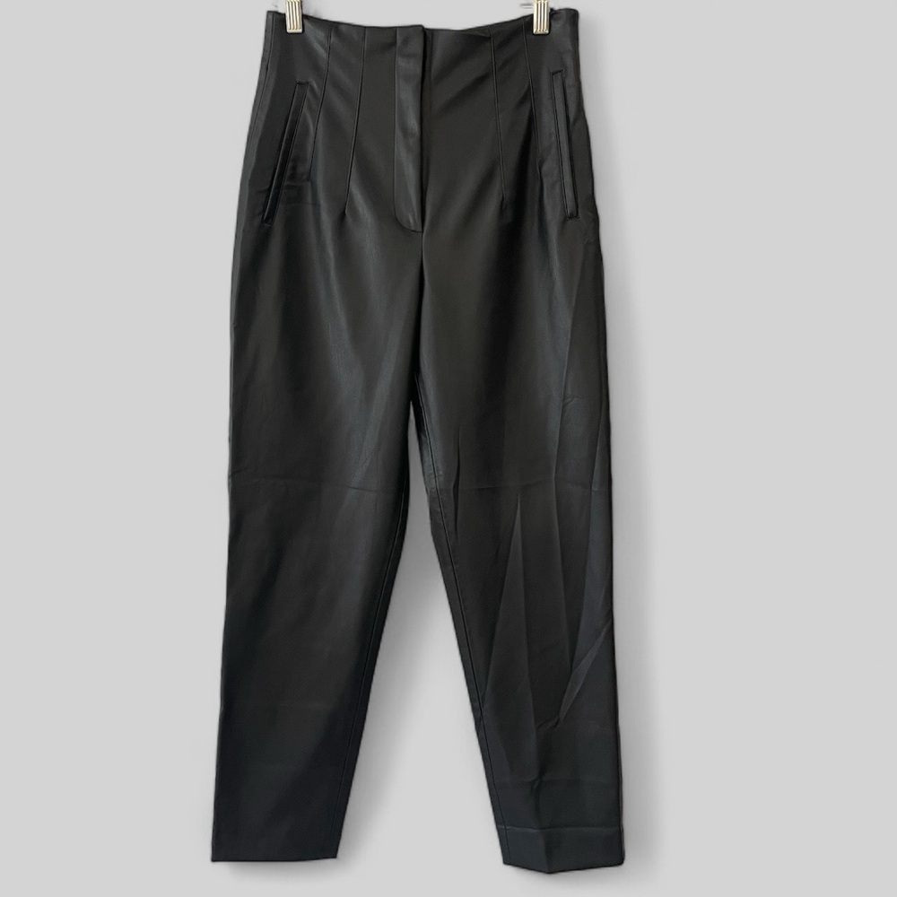 Zara Faux Leather Pants Womens Size Medium Black
